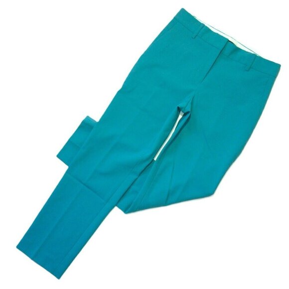 NWT Theory Treeca in Teal Classic Suit Stretch Wool Ankle Pants 00 - Picture 2 of 6